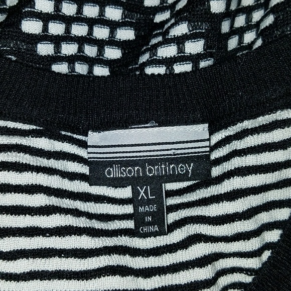 Brittany Allison XL, blk/whi light knit dress - Picture 2 of 5